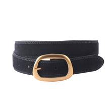 Load image into Gallery viewer, Suede Belt with Organic Shape Buckle
