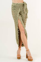 Load image into Gallery viewer, BEACH COVERUP CROCHET WRAP MIDI SKIRT
