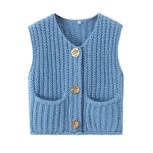 Load image into Gallery viewer, Chunky Knit Button Front Vest
