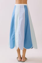 Load image into Gallery viewer, Color Block Paneled Design A Line Midi Skirt
