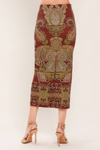 Load image into Gallery viewer, Printed woven pencil skirt
