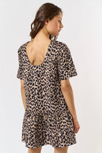 Load image into Gallery viewer, LEOPARD PRINT RUFFLED MINI DRESS
