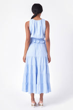 Load image into Gallery viewer, Ocean blue tiered maxi skirt
