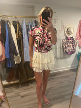 Load image into Gallery viewer, Ivory Chiffon Pleated Mini Skort
