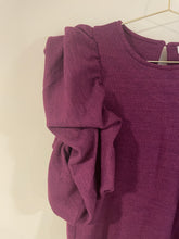 Load image into Gallery viewer, Purple Knit Top with Puff Sleeves
