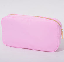 Load image into Gallery viewer, Extra Large Nylon Cosmetic Bag with Large Gold Zipper-Various Colors
