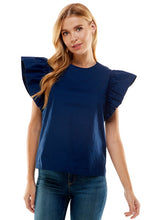 Load image into Gallery viewer, Short Sleeve Ruffle Top-Various Colors
