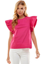 Load image into Gallery viewer, Short Sleeve Ruffle Top-Various Colors
