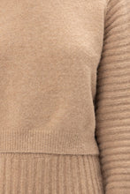 Load image into Gallery viewer, Camel Balloon Sleeve Sweater
