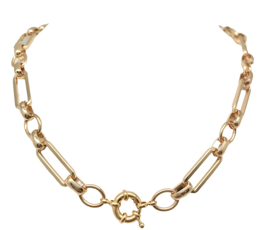 Gold Large Link 17” Necklace