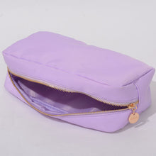 Load image into Gallery viewer, Extra Large Nylon Cosmetic Bag with Large Gold Zipper-Various Colors
