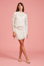 Load image into Gallery viewer, White Lace Long Sleeve Button Back Blouse
