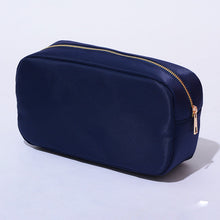 Load image into Gallery viewer, Medium Nylon Cosmetic Bag with  Gold Zipper-Various Colors
