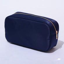 Load image into Gallery viewer, Extra Large Nylon Cosmetic Bag with Large Gold Zipper-Various Colors
