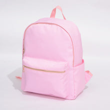 Load image into Gallery viewer, Nylon Backpack with Gold Zipper-Various Colors
