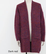 Load image into Gallery viewer, Dark Red Mid Length Cardigan
