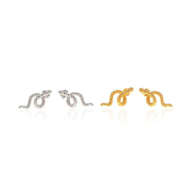 Gold Snake Studs