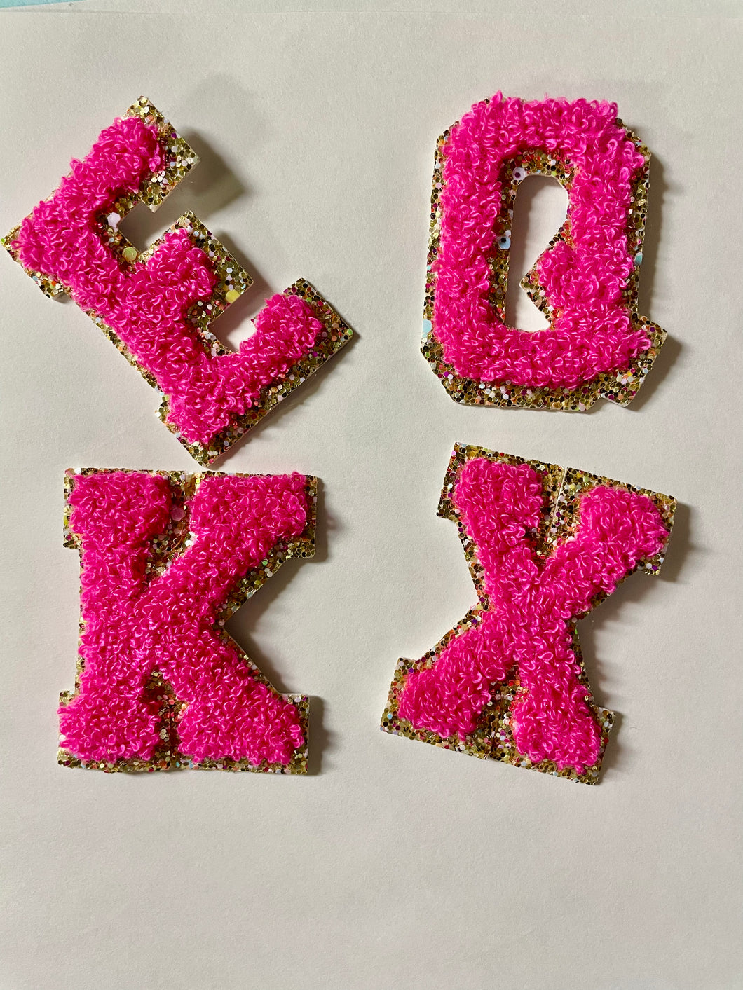 Hot pink Chenille Letters