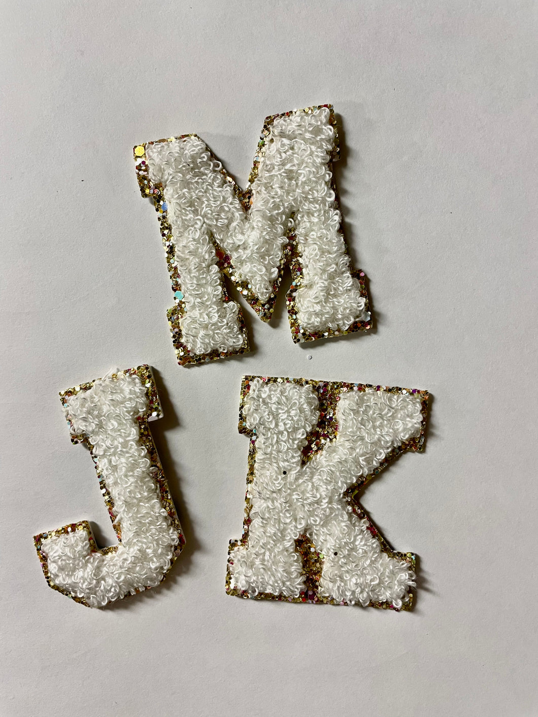 White Chenille Letters