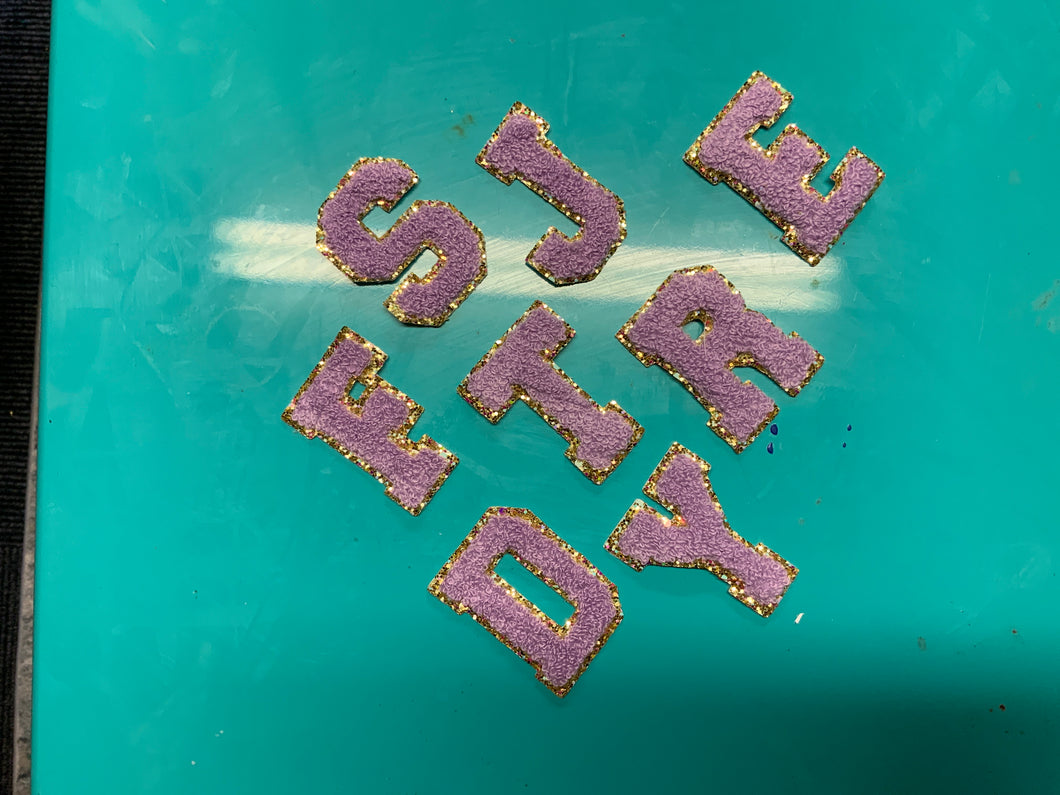 Purple Chenille Letters