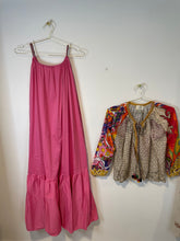 Load image into Gallery viewer, Bright pink maxi with rope detail  on the shoulder
