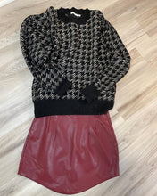 Load image into Gallery viewer, Crimson Vegan Leather Skirt
