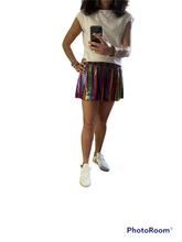 Load image into Gallery viewer, Multicolored Holographic Smocked Waist Shorts
