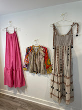 Load image into Gallery viewer, Bright pink maxi with rope detail  on the shoulder
