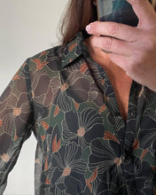 Load image into Gallery viewer, Sheer Floral Button Front Blouse
