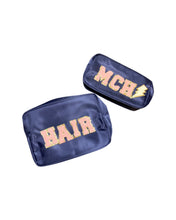 Load image into Gallery viewer, Medium Nylon Cosmetic Bag with  Gold Zipper-Various Colors
