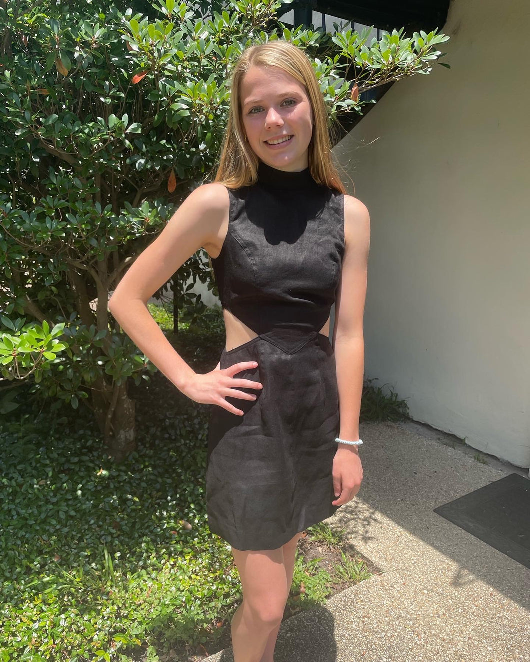 Black mini dress