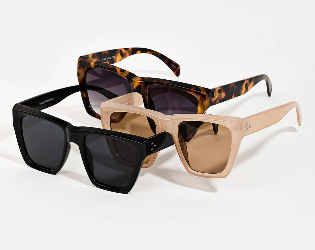 Oversized Square frame Sunglasses-Assorted Colors