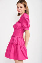 Load image into Gallery viewer, Magenta One Shoulder Mini Dress
